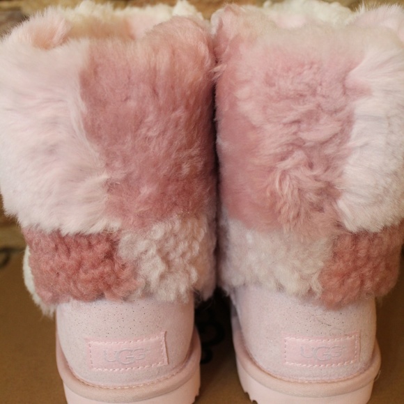 UGG Classic Short PATCHWORK FLUFF Boots NEW! - Picture 6 of 8